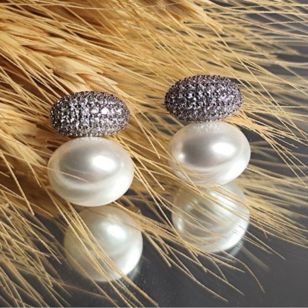 Silver and Pearl Earrings